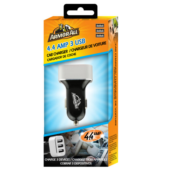 4.4 Amp 3-Port USB Car Charger