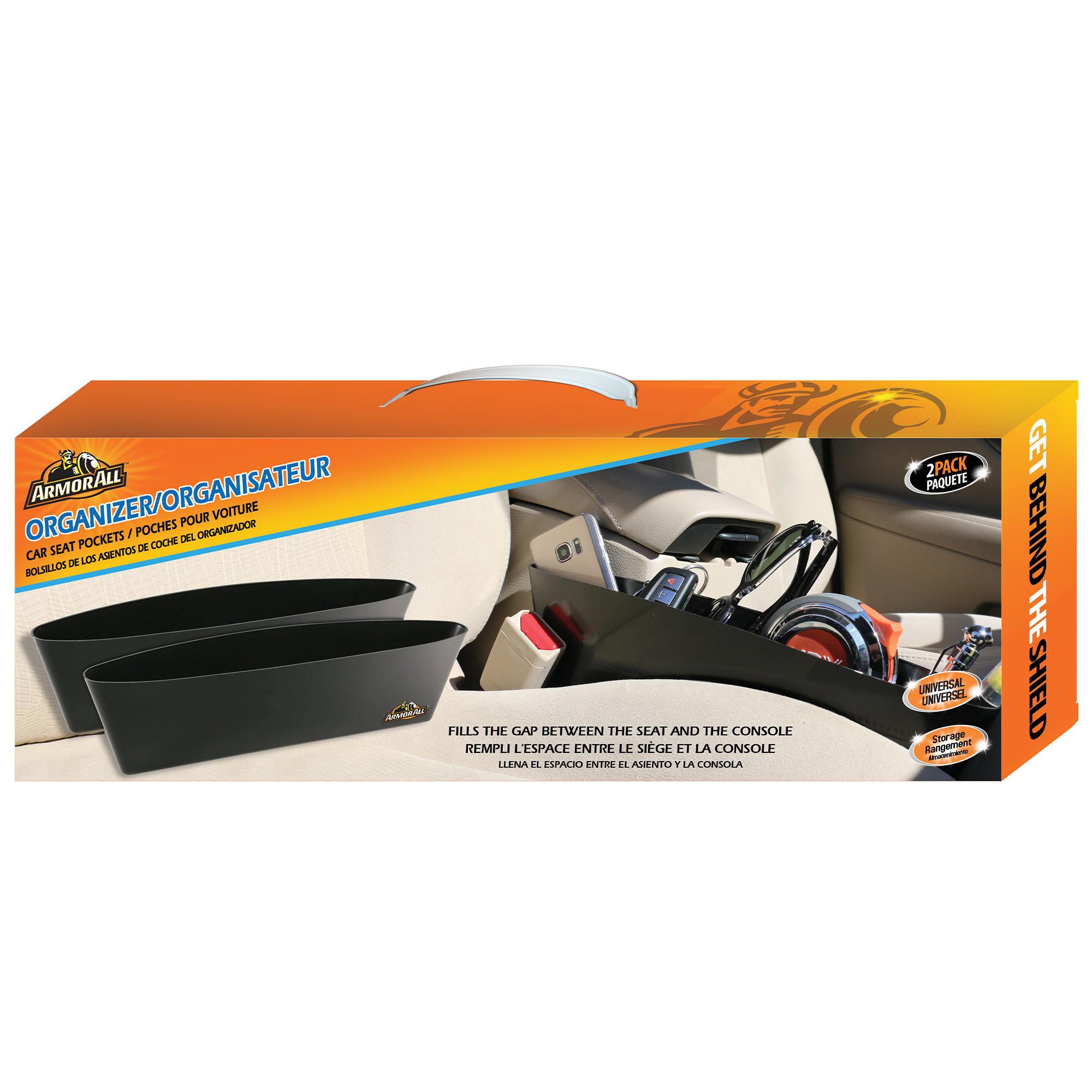 Car Seat Pocket Organizer – 2 Pack - Armor All