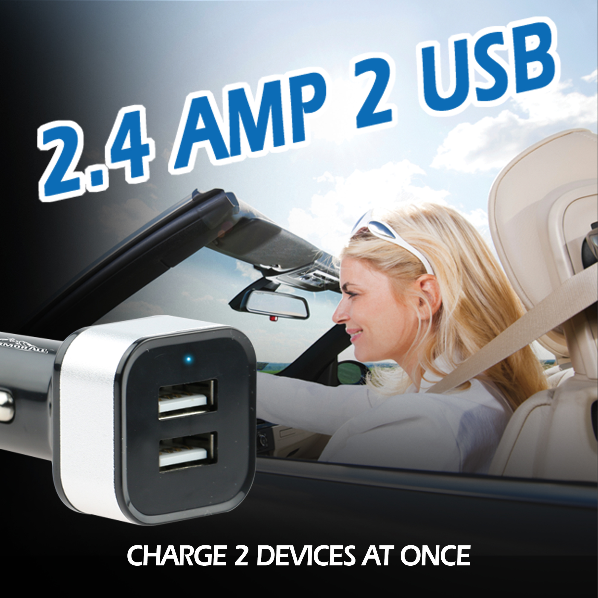 USB Universal Cigarette Car Charger - 2.1 amps - Single Port – BurnsMoto