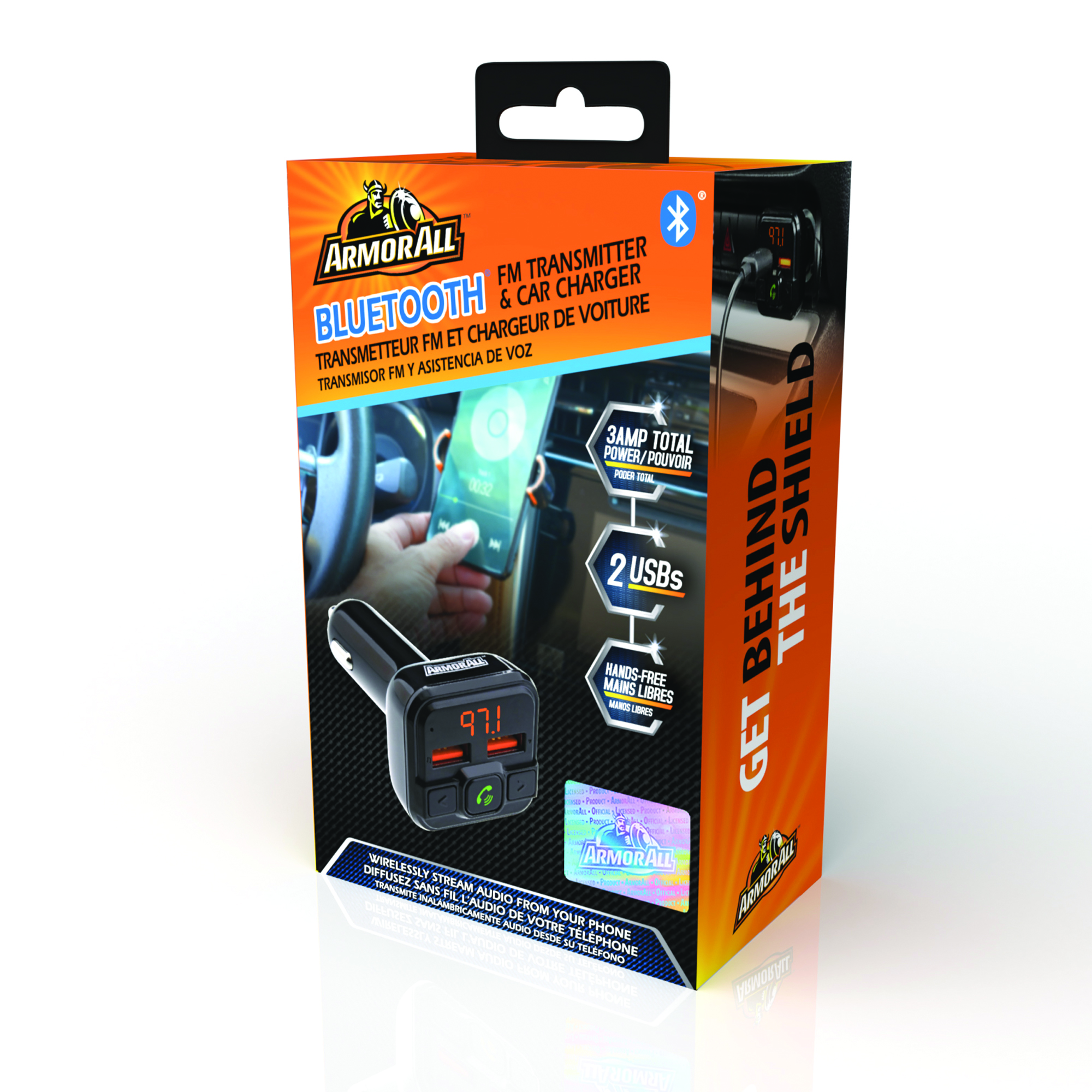 Bluetooth FM Transmitter, 2 USB-A Ports - Armor All