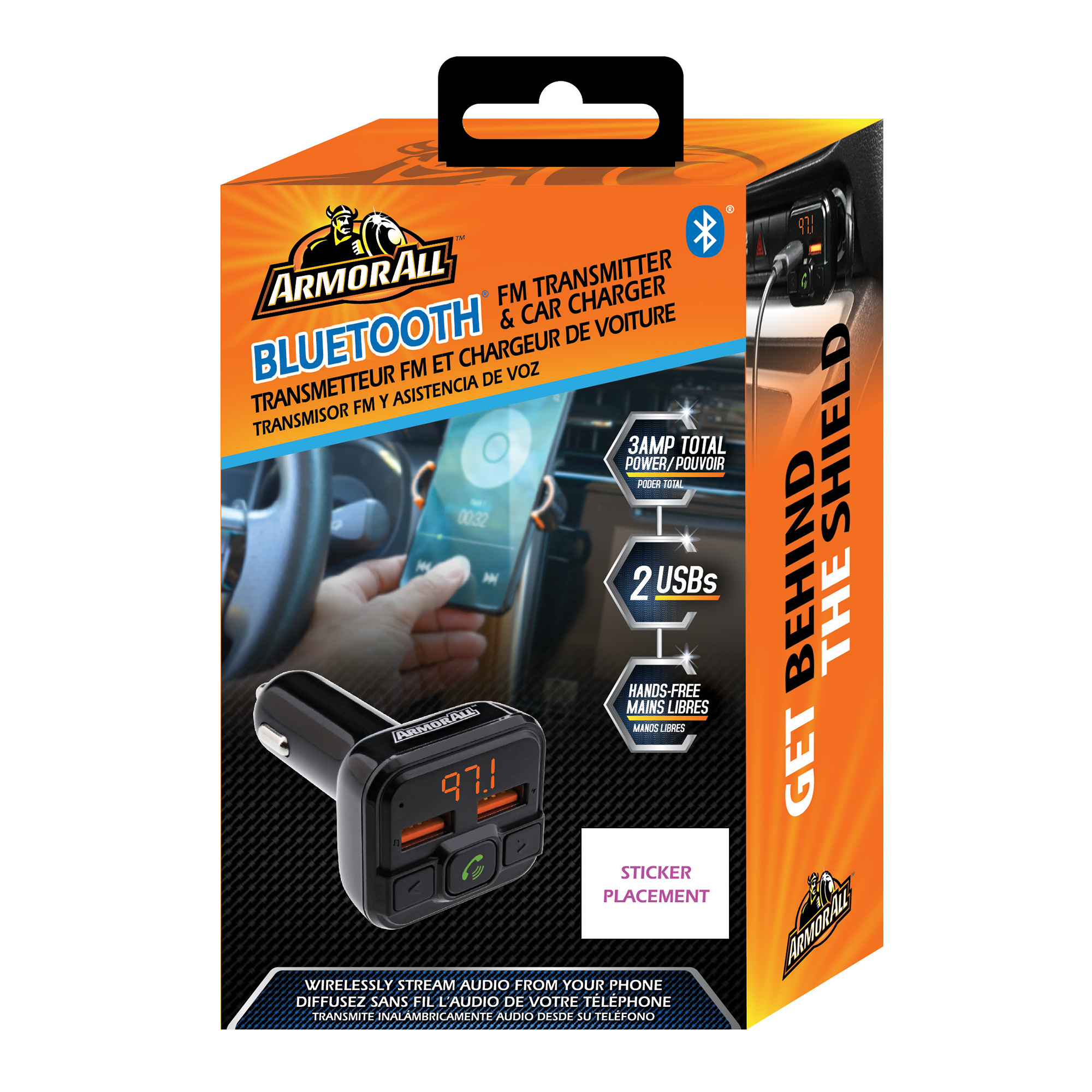 Bluetooth FM Transmitter, 2 USB-A Ports